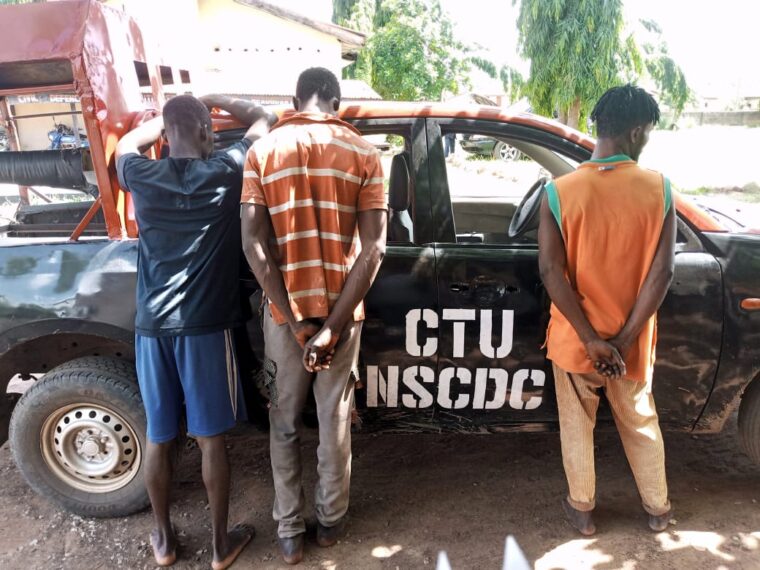 Man, 29, rapes step daughter in Ekiti  …as NSCDC parades 3 crime suspects