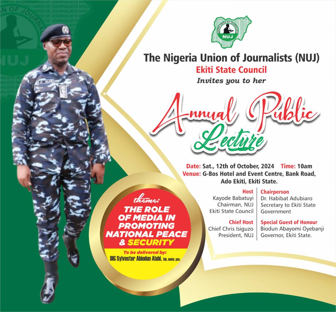 DIG Alabi Delivers NUJ Annual Lecture on Saturday