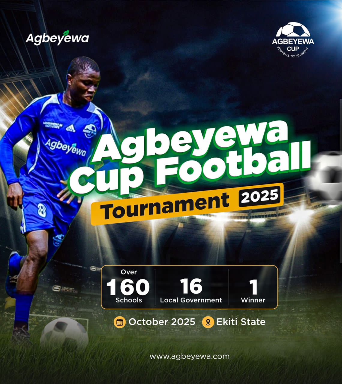 AGBEYEWA CUP 2025: Over 150 Secondary Schools Compete for Glory Plus Over N3m in Cash Prizes