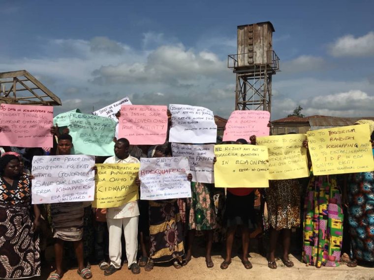 Protest Rocks Ekiti Community Over Abduction of 16 Residents